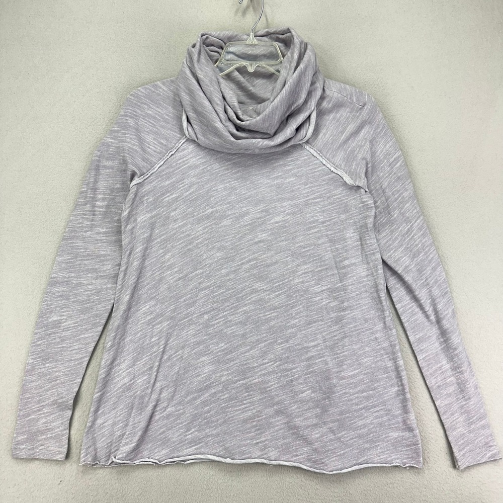 Free People Beach Tunic‎ Blouse Womens S/M Purple Cotton Cowl Neck Oversized